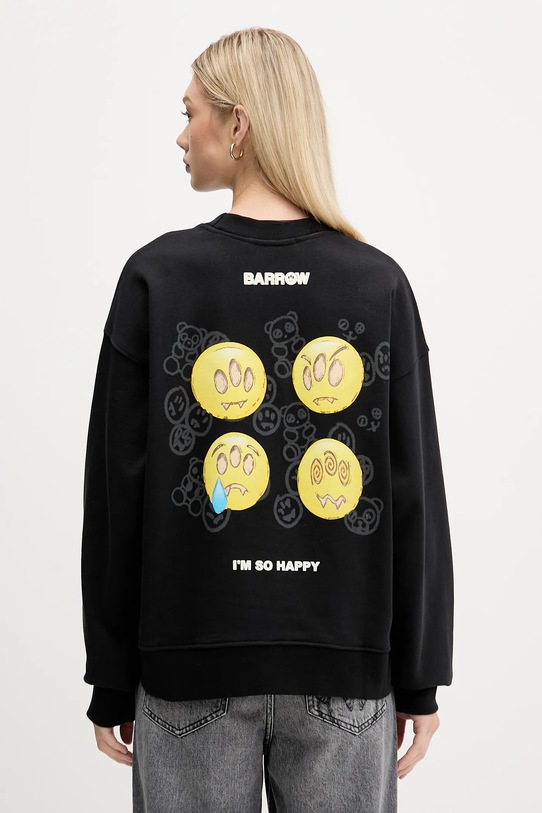 Odzież Barrow bluza bawełniana F5BWUASW083 czarny
