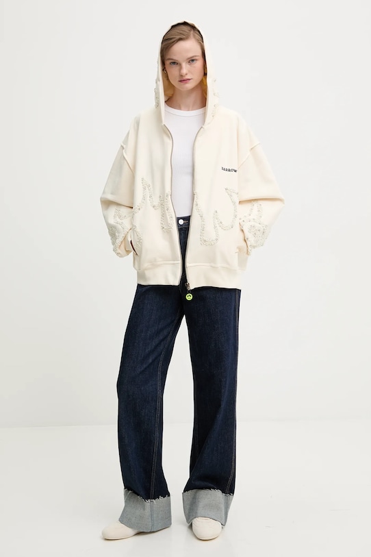 Barrow bluza bawełniana F5BWUAZH080 beżowy