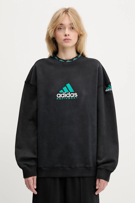 adidas Originals sweatshirt EQT Wash Crewneck JC8222 black AW25