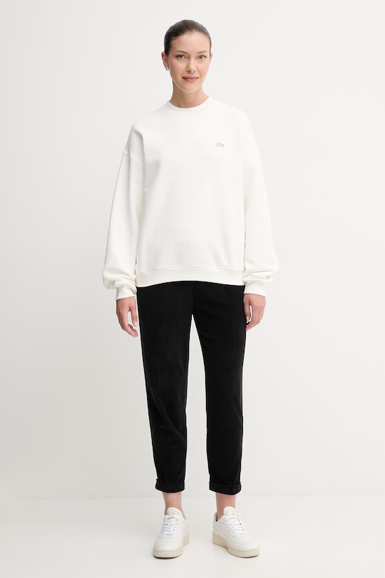 Oblečení Bavlněná mikina Lacoste SH7745 béžová