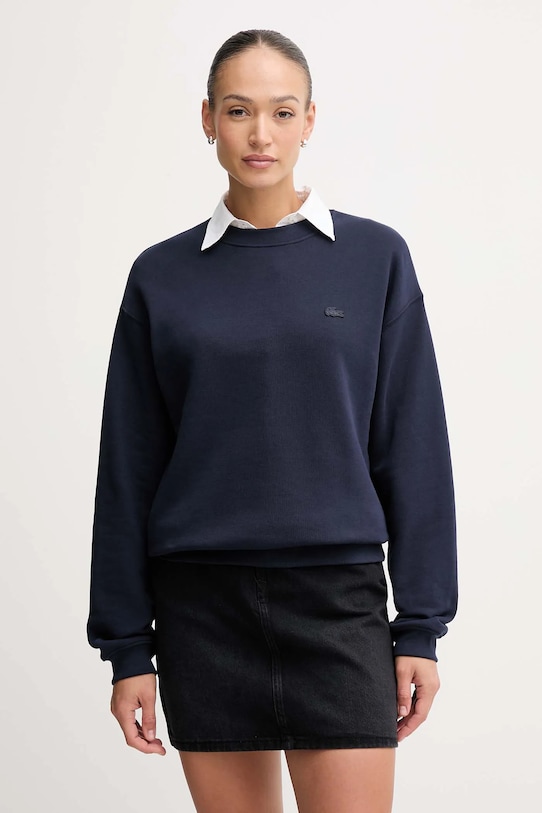 Одяг Бавовняна кофта Lacoste SH7745 темно-синій