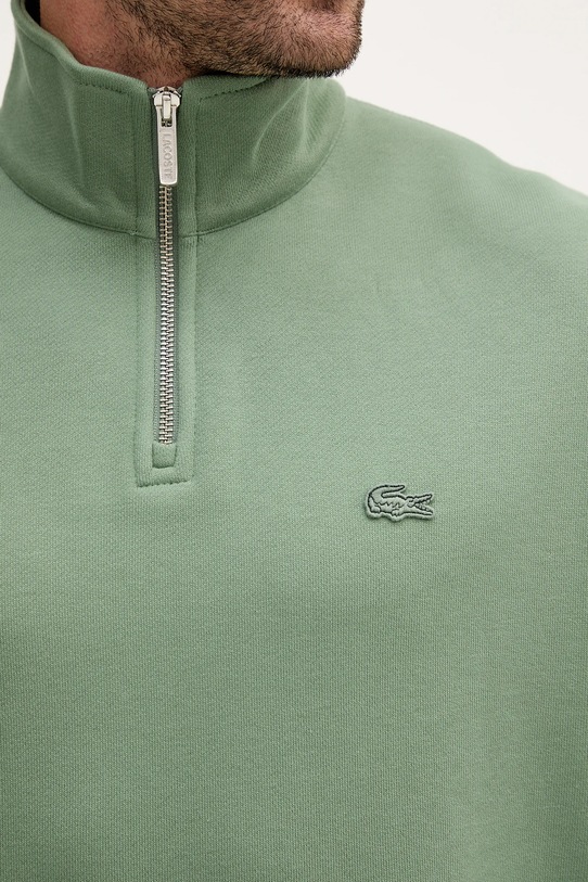 Bombažen pulover Lacoste SH7759 zelena