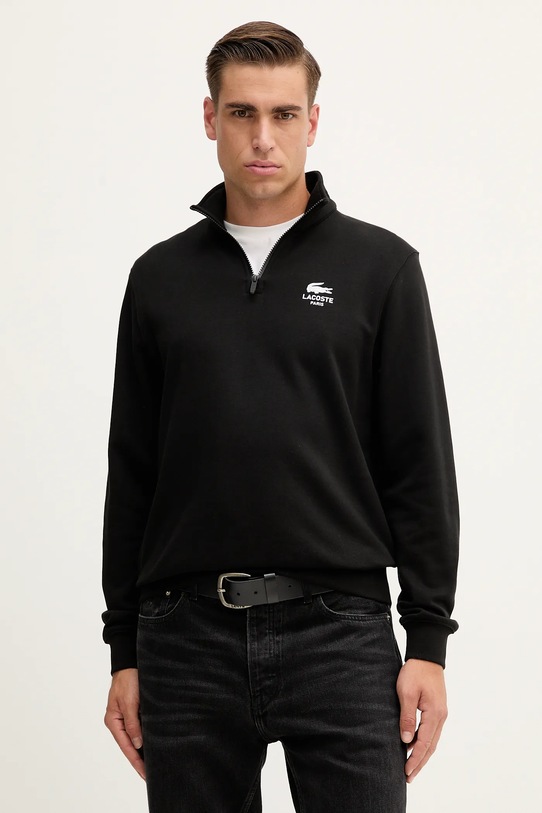Lacoste bluza bawełniana nadruk czarny SH2735