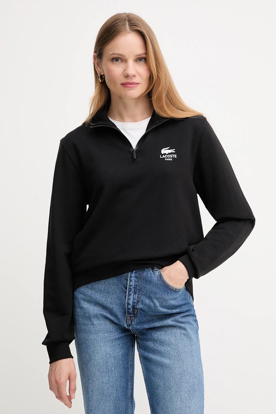 Lacoste bluza bawełniana SH2735 czarny AW25