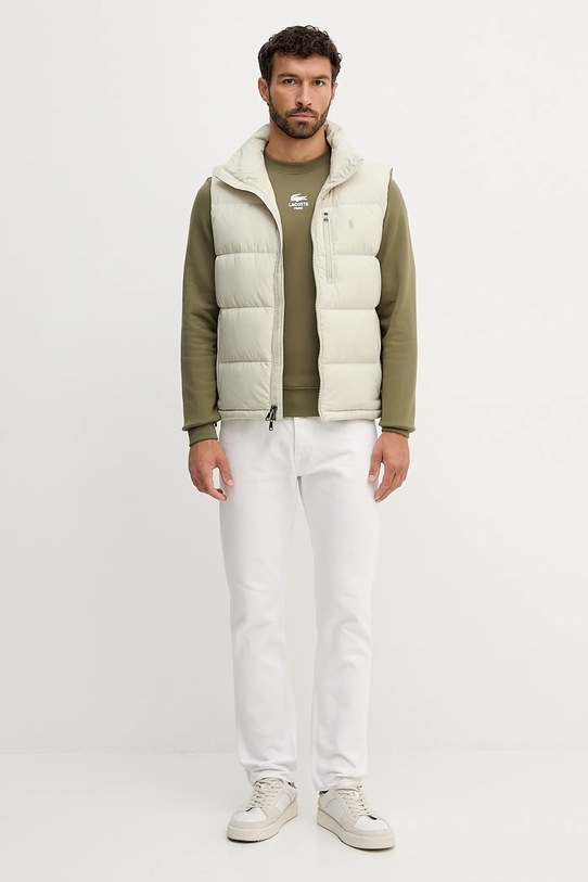 Lacoste bluza bawełniana SH2736 zielony AW25