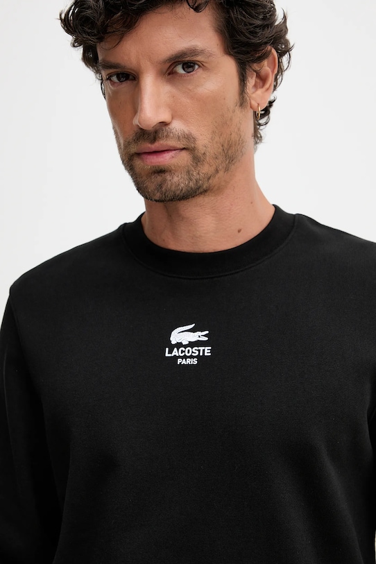 Lacoste hanorac de bumbac negru SH2736