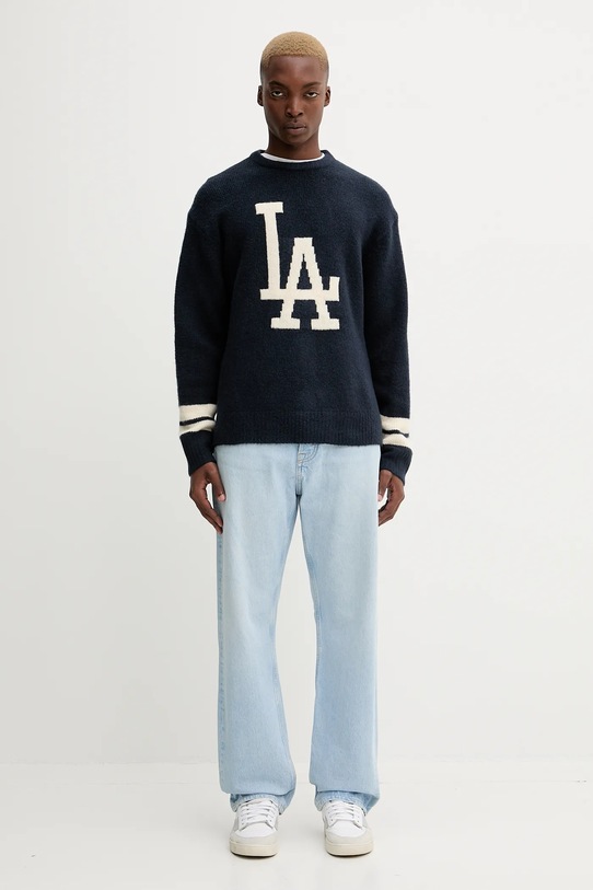 Odzież New Era sweter z domieszką wełny 60684329 granatowy