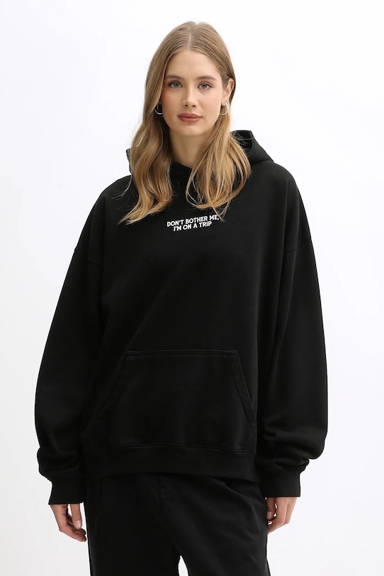 Βαμβακερή μπλούζα Kaotiko AR001.02.G002 μαύρο AW25