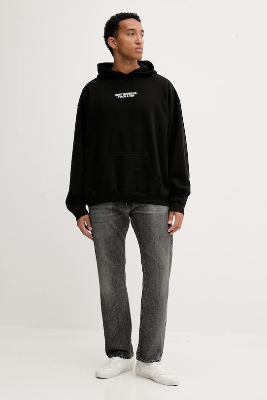 Ρούχα Βαμβακερή μπλούζα Kaotiko AR001.02.G002 μαύρο