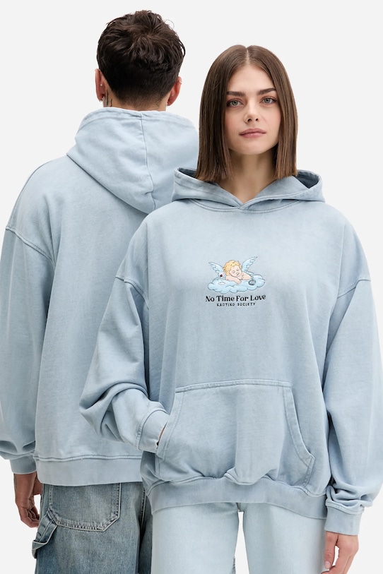 Kaotiko hanorac de bumbac imprimeu albastru AR014.02.G002