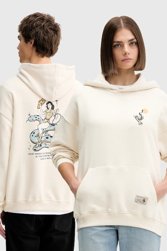 Kaotiko hanorac de bumbac print bej AR026.01S.M002