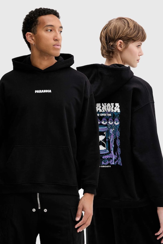 Kaotiko bluza bawełniana nadruk czarny AR017.01.M002