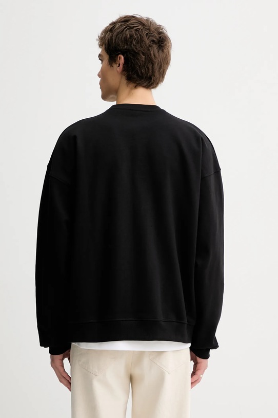 Bombažen pulover Kaotiko AR051.01.G002 črna