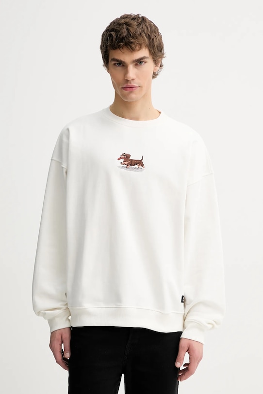 Βαμβακερή μπλούζα Kaotiko χωρίς κουκούλα λευκό AR051.02.G002