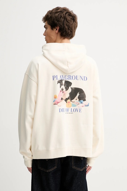 Βαμβακερή μπλούζα Kaotiko AR057.01.G002 μπεζ