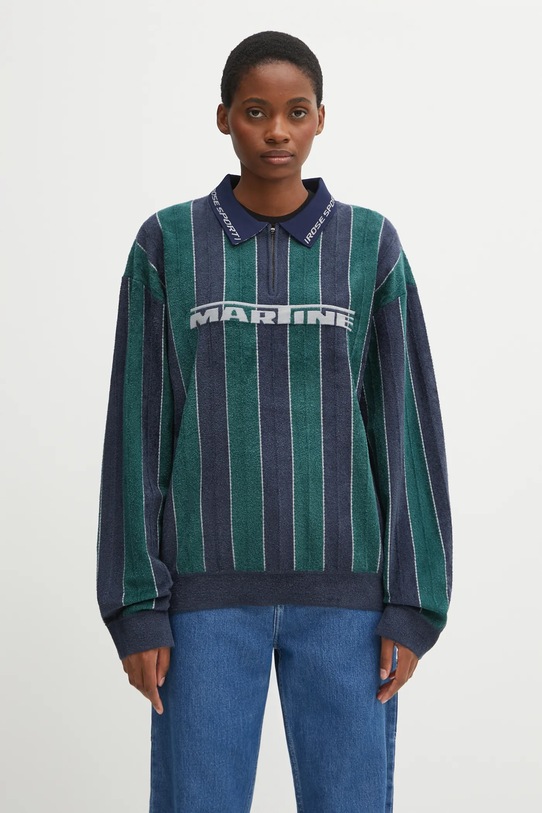 Martine Rose camicia a maniche lunghe Sporty Logo Polo rilassato verde 981YA20407