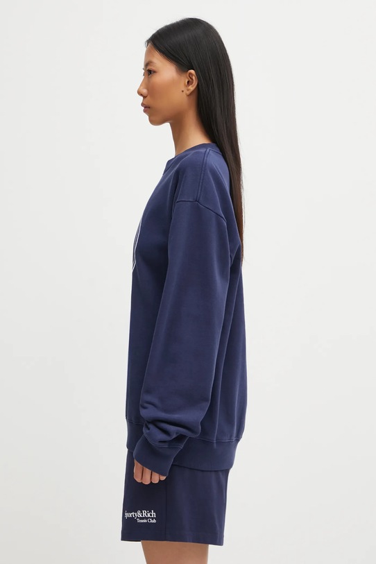 Sporty & Rich bluza bawełniana Eden Crest Embroidered granatowy ST07160621BL106