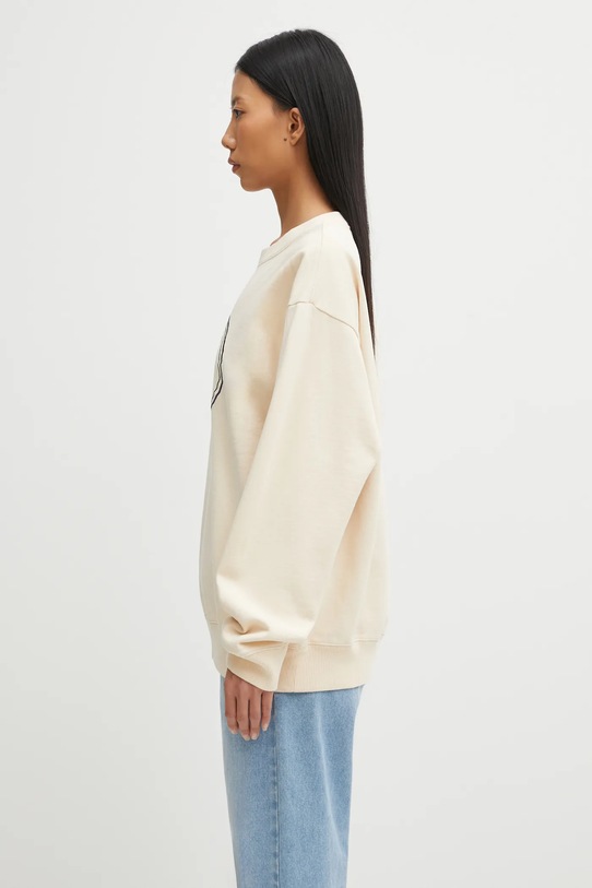 Sporty & Rich bluza bawełniana Eden Crest Embroidered ST07160621CR01 beżowy AW25