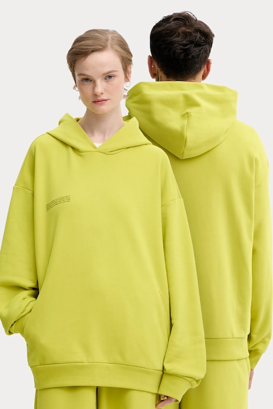 Pangaia bluza bawełniana bawełna zielony 10000180.