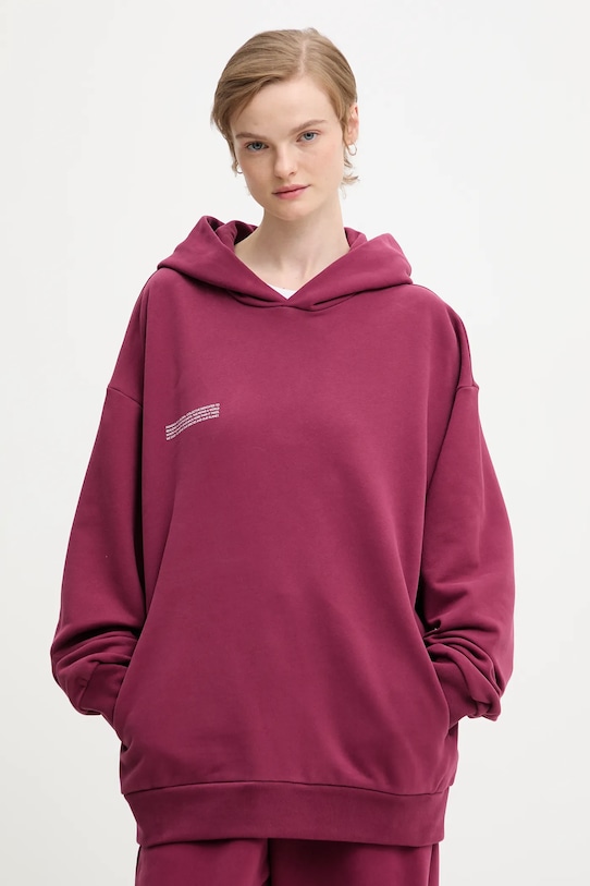 Pangaia bluza bawełniana 10000180. bordowy AW25