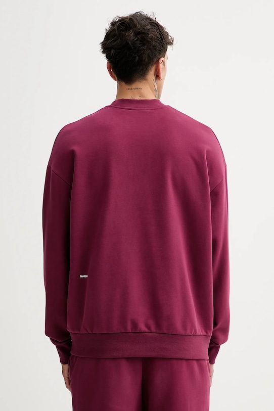 Pangaia bluza bawełniana 10000183. bordowy