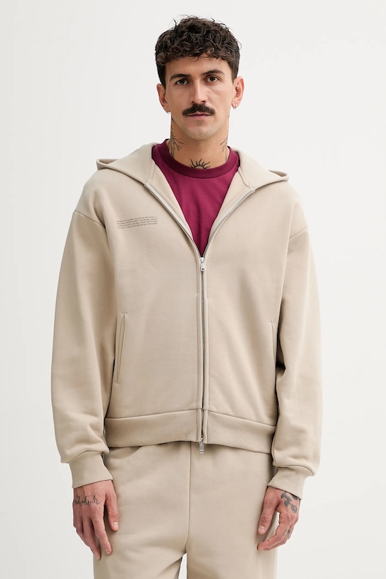 Pangaia bluza bawełniana bawełna beżowy 10002675.