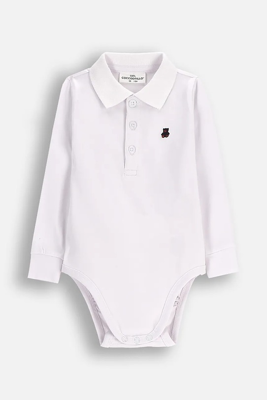 Coccodrillo body bawełniane niemowlęce biały ZC5112401EBB