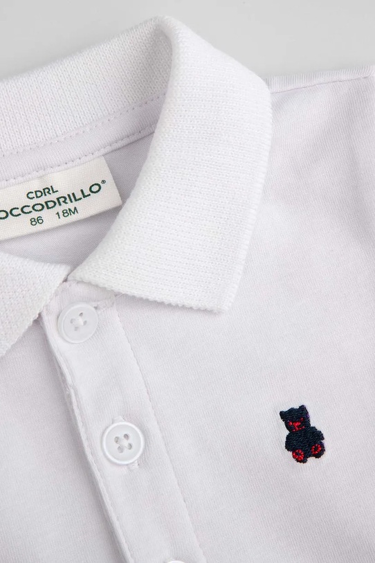 Chłopiec Coccodrillo body bawełniane niemowlęce ZC5112401EBB biały