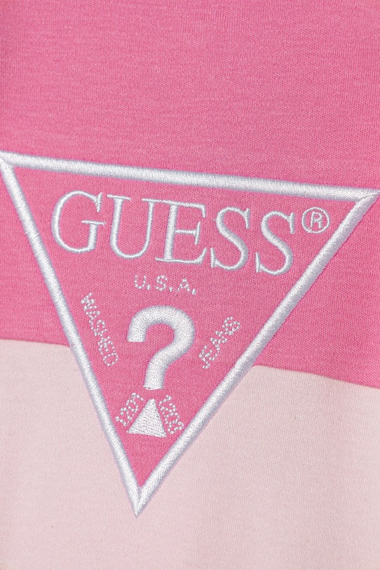 Dziewczynka Guess pajacyk niemowlęcy bawełniany H5YW07.KA6W4.G.9BYA różowy