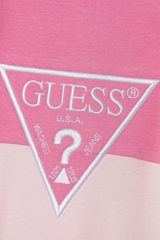 Dziewczynka Guess pajacyk niemowlęcy bawełniany H5YW07.KA6W4.G.9BYA różowy