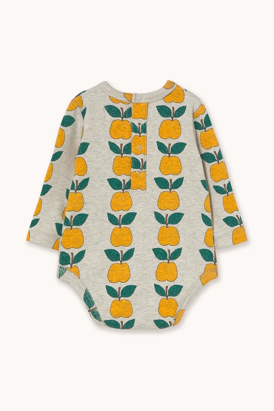 Tinycottons body bawełniane niemowlęce APPLES RIB BODY AW25.239 beżowy AW25