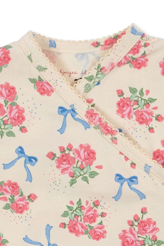 Dziewczynka Konges Sløjd pajacyk BASIC NEWBORN ONESIE GOTS KS103704.G.9BYA beżowy