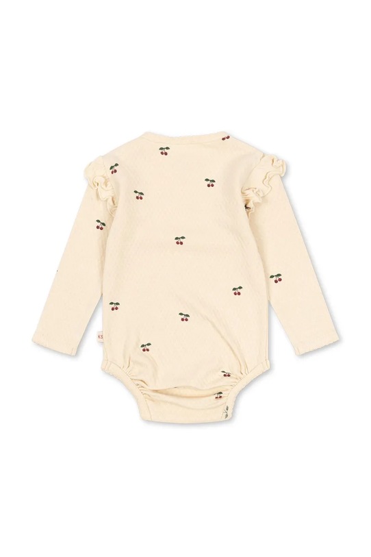 Konges Sløjd body bawełniane niemowlęce SUI FRILL BODY GOTS KS104002.9BYA beżowy AW25