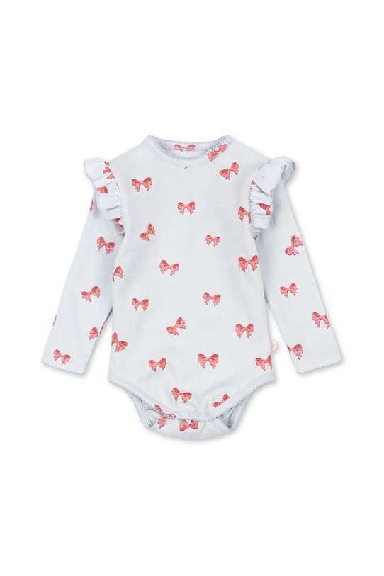 Konges Sløjd body bawełniane niemowlęce SUI FRILL BODY GOTS Produkt niemowlęcy niebieski KS104002.9BYA
