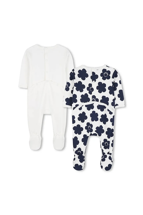 Kenzo Kids pajacyk niemowlęcy bawełniany 2-pack K61251 biały AW25