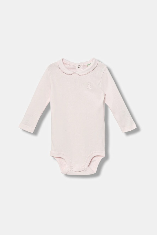 United Colors of Benetton body bawełniane niemowlęce różowy 3I9WAB00R.G.W.seasonal