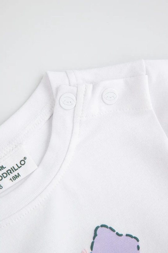 BIMBA Coccodrillo body per neonati con cottone ZC5112103HGN bianco
