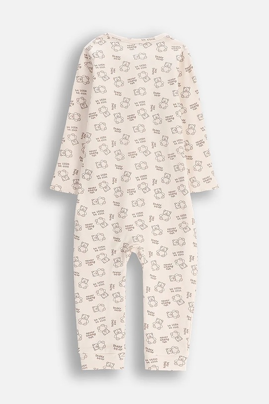 Coccodrillo pajacyk niemowlęcy bawełniany ZC5404204PJS beżowy AW25