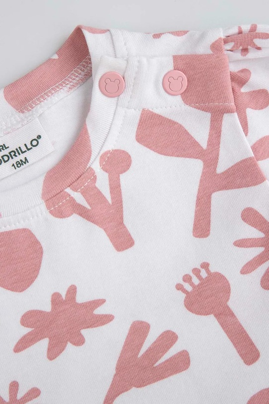 Dievča Bavlnené body Coccodrillo ZC5112104TGN ružová