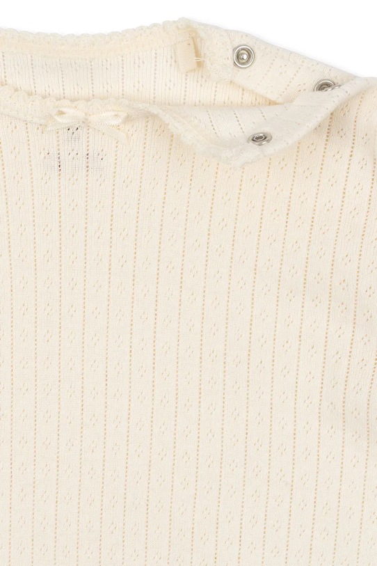 Dziewczynka Konges Sløjd body bawełniane niemowlęce MINNIE BODY GOTS KS104373.9BYA beżowy