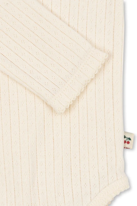 Konges Sløjd body bawełniane niemowlęce MINNIE BODY GOTS beżowy KS104373.9BYA