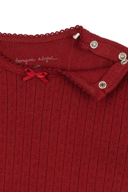 Dziewczynka Konges Sløjd body bawełniane niemowlęce MINNIE BODY GOTS KS104373.9BYA czerwony