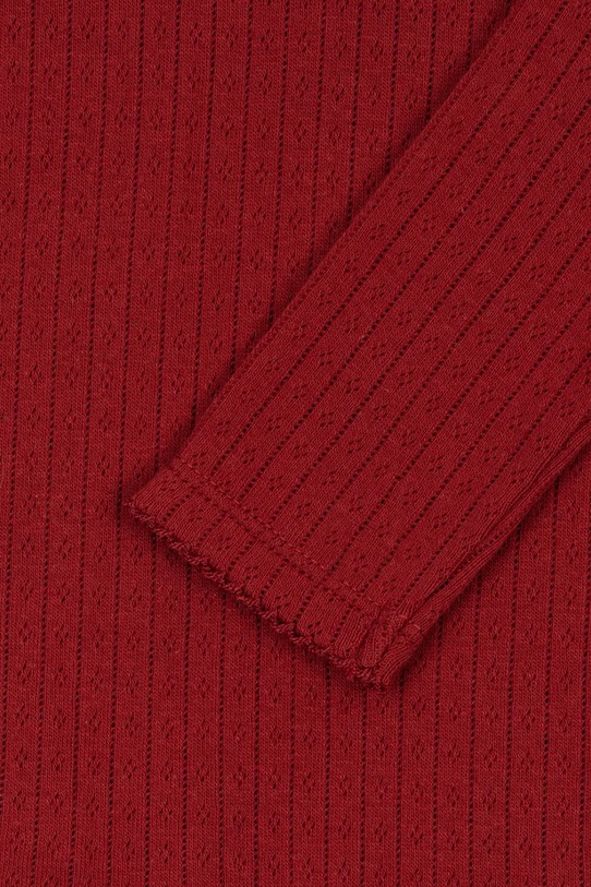 Konges Sløjd body bawełniane niemowlęce MINNIE BODY GOTS czerwony KS104373.9BYA