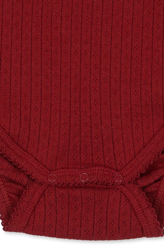 Konges Sløjd body bawełniane niemowlęce MINNIE BODY GOTS KS104373.9BYA czerwony