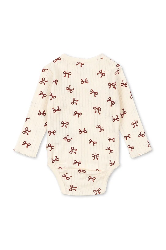 Konges Sløjd body bawełniane niemowlęce MINNIE NEWBORN BODY GOTS KS104377.9BYA beżowy AW25