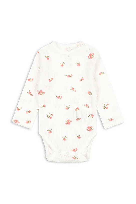 Konges Sløjd body bawełniane niemowlęce MINNIE BODY GOTS Produkt niemowlęcy biały KS3013.9BYA