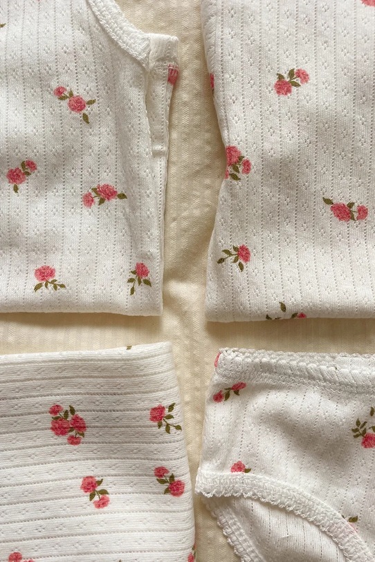 Konges Sløjd body bawełniane niemowlęce MINNIE BODY GOTS KS3013.9BYA