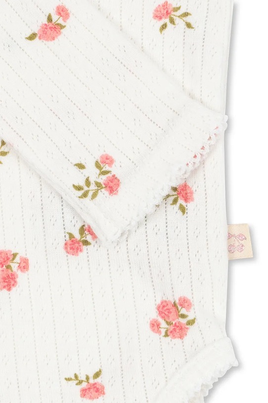 Konges Sløjd body bawełniane niemowlęce MINNIE BODY GOTS biały KS3013.9BYA