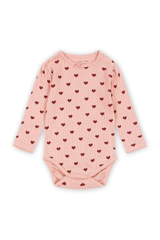 Konges Sløjd body bawełniane niemowlęce MINNIE BODY GOTS Produkt niemowlęcy różowy KS3013.9BYA