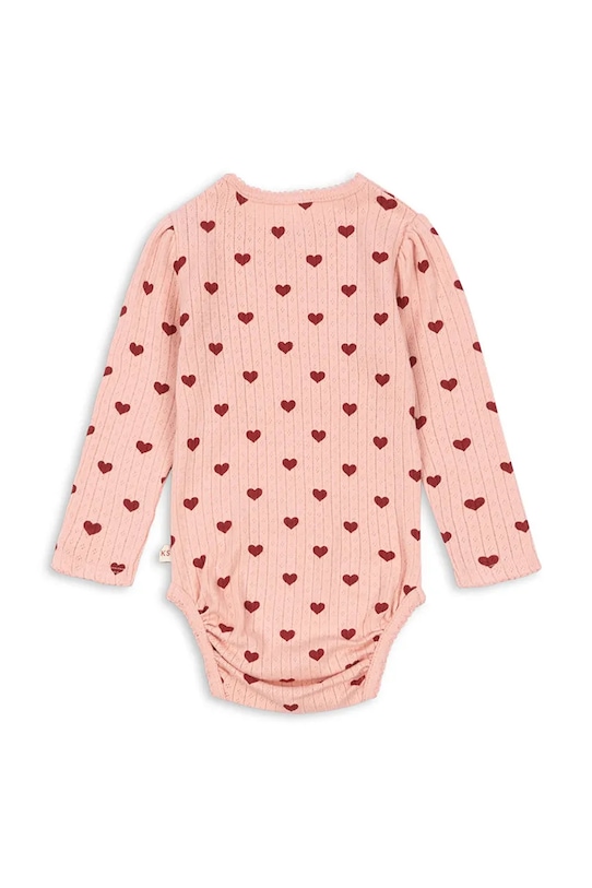 Konges Sløjd body bawełniane niemowlęce MINNIE BODY GOTS KS3013.9BYA różowy AW25